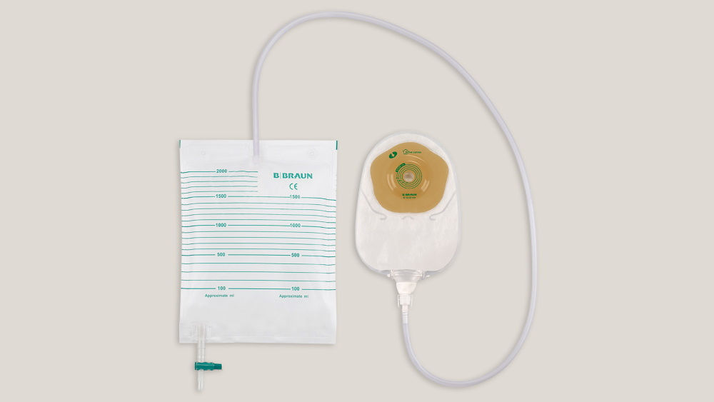 bolsa de urostomía con bolsa de recogida de orina distal